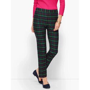 Talbots Chatham Ankle Pant Tartan Plaid Size 16 Petite Red Blue Green